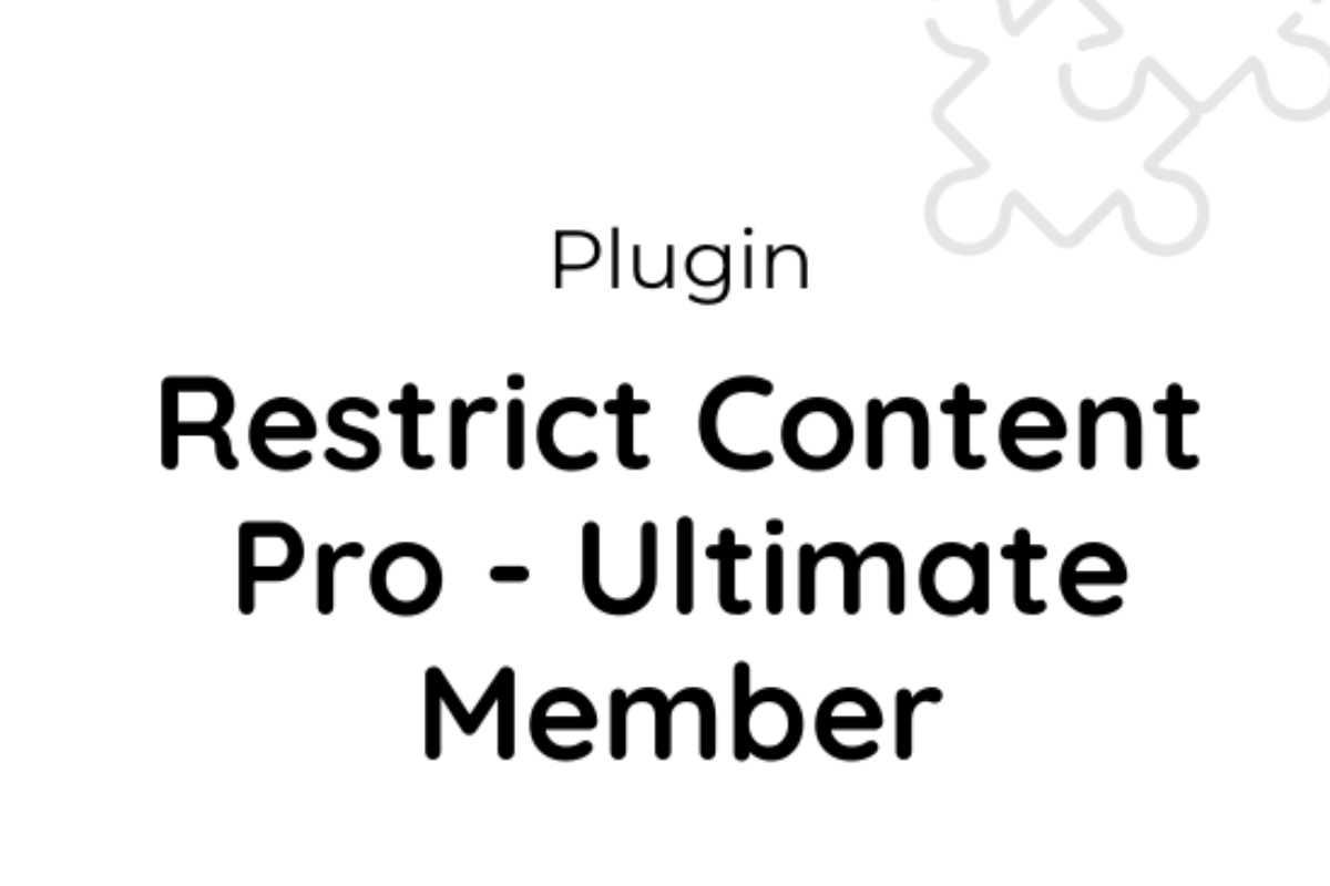 RESTRICT CONTENT PRO ULTIMATE MEMBER ADDON 1.2.1