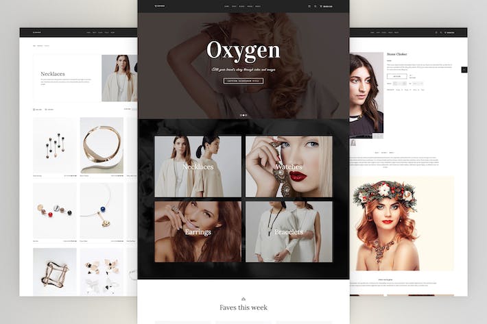 Oxygen Jewelry Responsive Shopify Theme – teetemplates